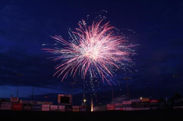 Fireworks over Funko Field, home of the Everett AquaSox