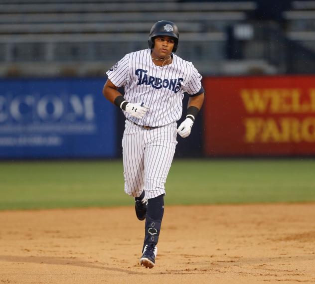 Dermis Garcia of the Tampa Tarpons rounds the bases