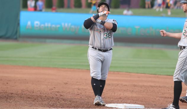 Ramon Cabrera of the Long Island Ducks at first base