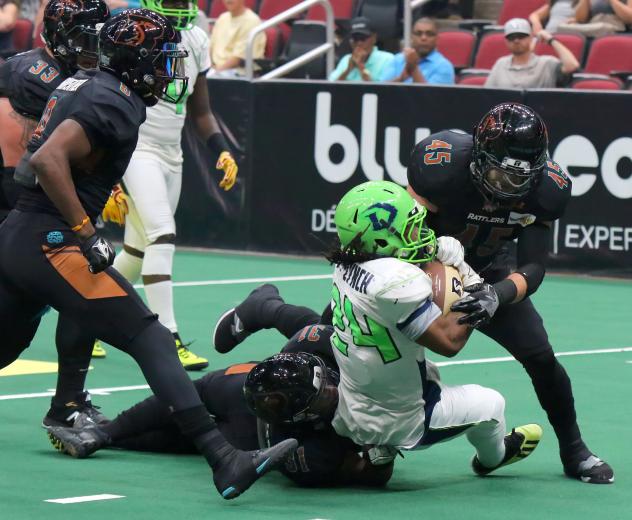 Arizona Rattlers try to separate the Nebraska Danger from the ball