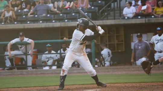 Frederick Cuevas drove in the only Charleston RiverDogs run and reached base twice in Sunday evening's defeat