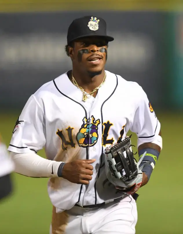 New Orleans Baby Cakes outfielder Monte Harrison
