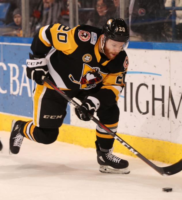 Jarrett Burton with the Wilkes-Barre/Scranton Penguins
