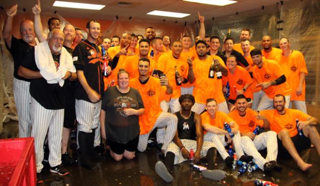Long Island Ducks celebrate first half Liberty Division Title
