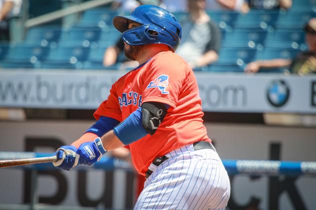 Rene Rivera hit a three-run home run for the Syracuse Mets on Sunday afternoon