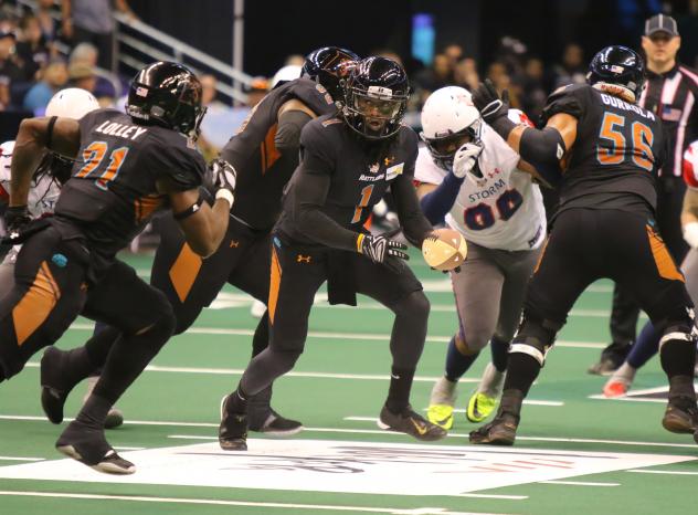 The Arizona Rattlers offense operates against the Sioux Falls Storm