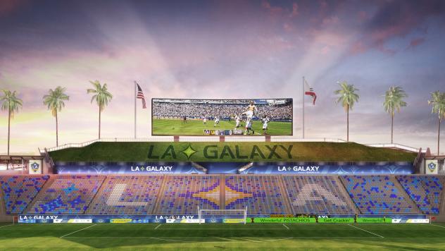 Rendering of Safe-Standing Supporters' Section at Dignity Health Sports Park