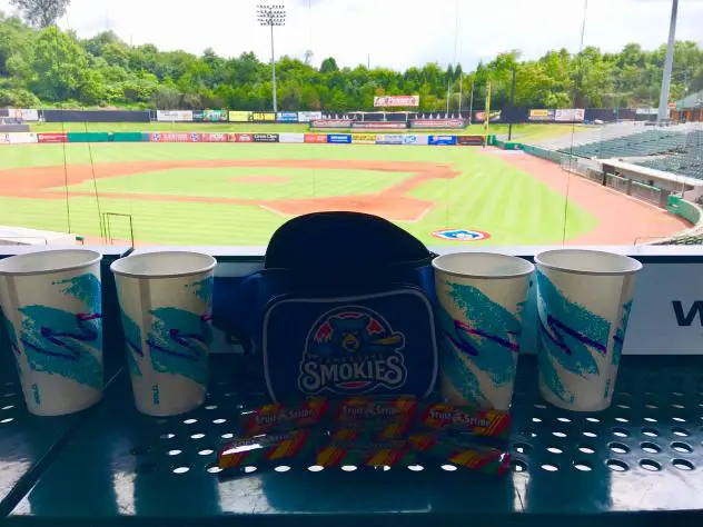 Tennessee Smokies fanny packs and Fruit Stripe Gum