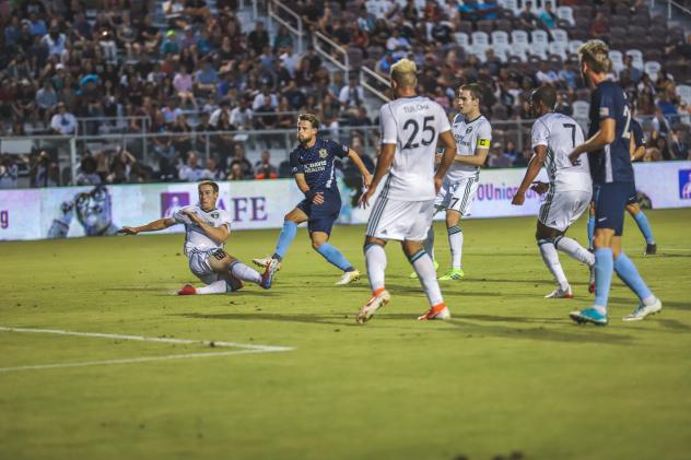 Sacramento Republic FC takes a shot vs. Portland Timbers 2