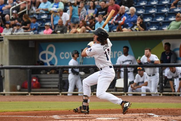 Jordan Gore of the Pensacola Blue Wahoos