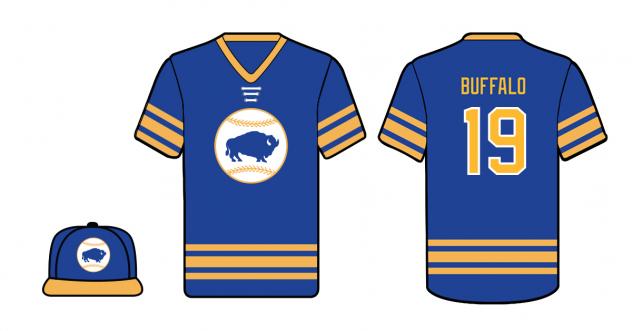 Buffalo Bisons 'Hockey Night at the Ballpark' jersey and cap