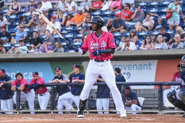 Lewin Diaz of the Pensacola Blue Wahoos