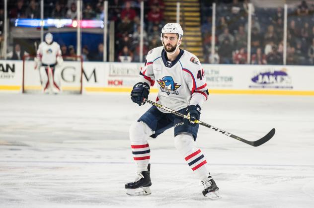 Defenseman Julian Melchiori with the Springfield Thunderbirds