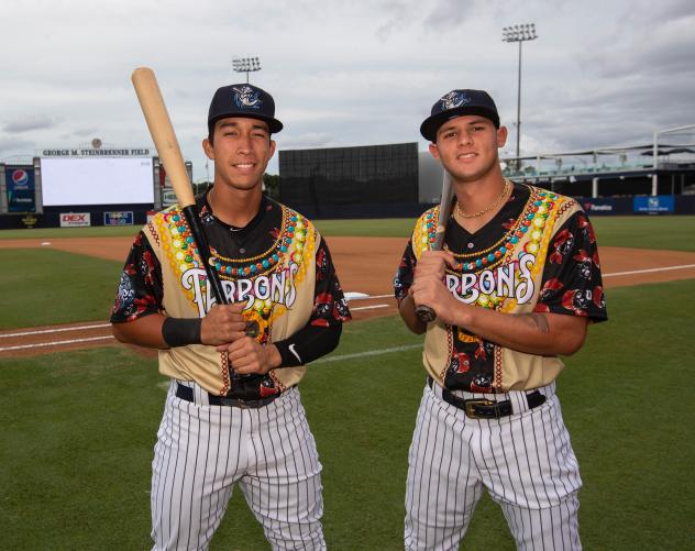 Oswaldo Cabrera and Pablo Olivares of the Tampa Tarpons in 