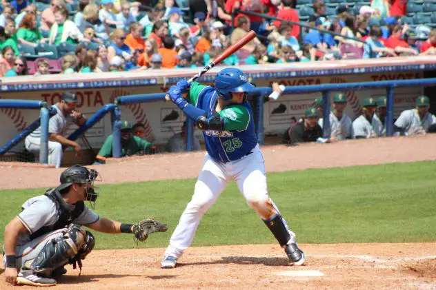 Chase Vallot of the Lexington Legends at the plate