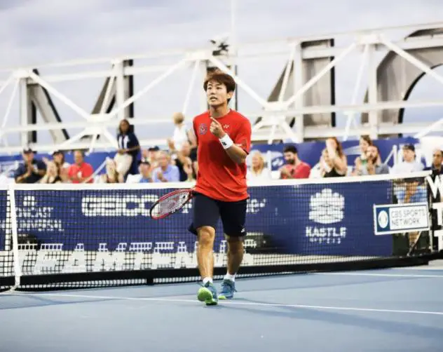 Yoshi Nishioka came back from a 1-4 deficit to steal the second set for the Washington Kastles