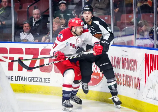 Defenseman Dalton Thrower with the Allen Americans