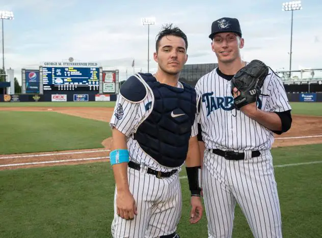 Donny Sands and Trevor Stephan of the Tampa Tarpons