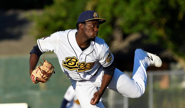 Burlington Bees pitcher Hector Yan