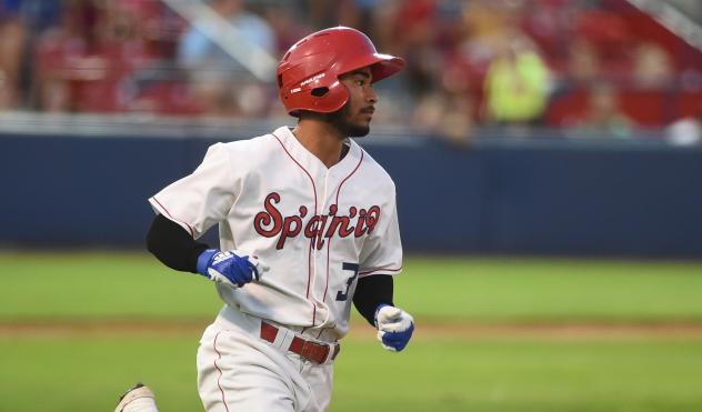 Jonah McReynolds of the Spokane Chiefs rounds the bases