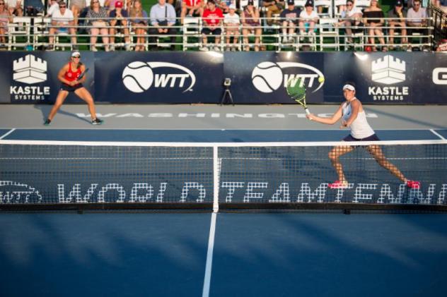 Nicole Melichar and Jennifer Brady of the Washington Kastles