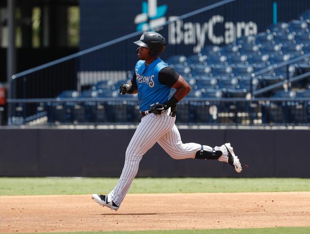 Steven Sensley rounds the bases for the Tampa Tarpons