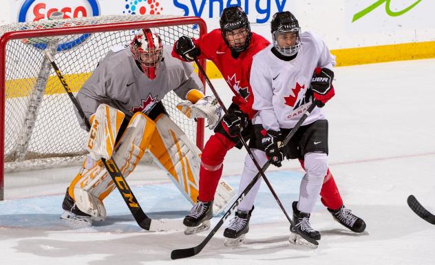 Justin Sourdif with Hockey Canada