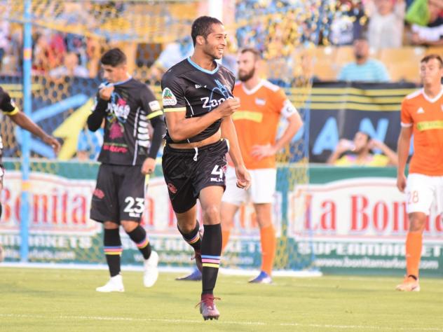 Gabe Robinson's goal against RGV FC was the seventh for the Las Vegas Lights FC defense this season