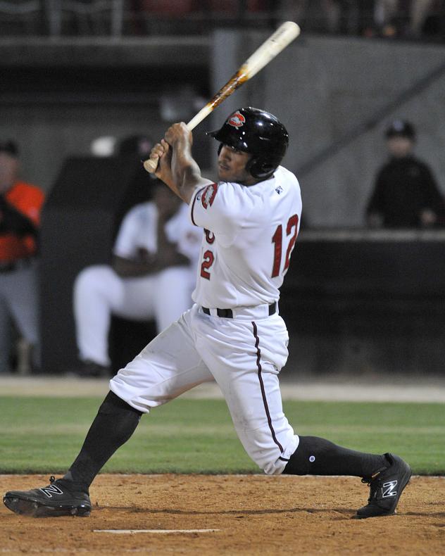 Trent Grisham with the Carolina Mudcats