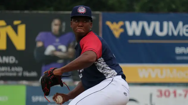 Hagerstown Suns pitcher Joan Adon worked five innings in the win