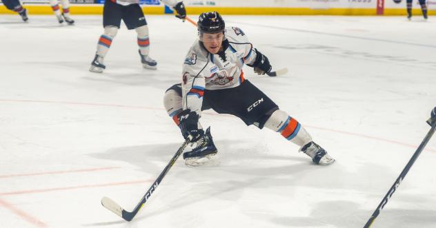 Defenseman Jordan Klimek with the Kansas City Mavericks