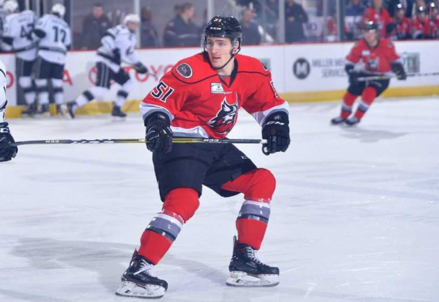 Forward Jakob Reichert with the Adirondack Thunder