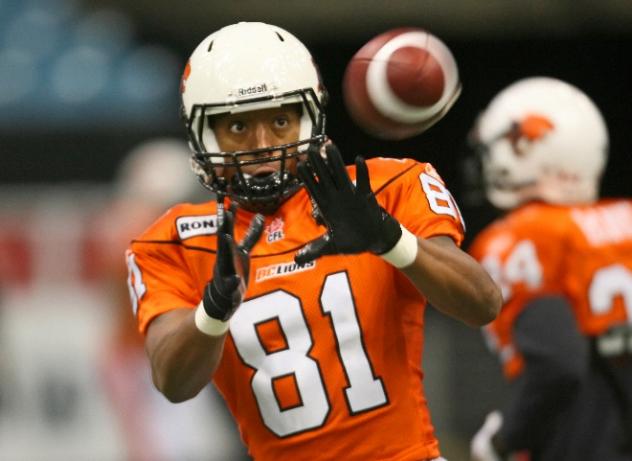 Receiver Geroy Simon with the BC Lions