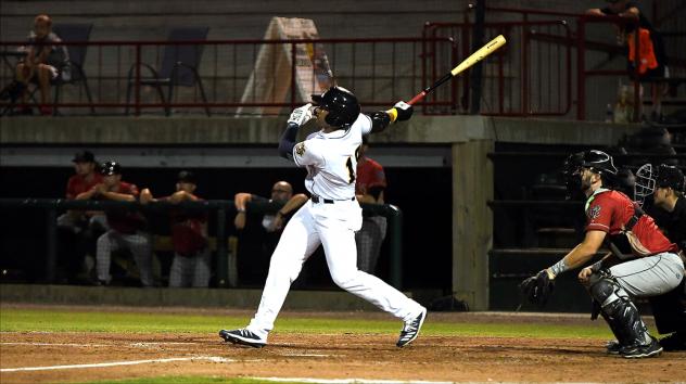 Francisco Del Valle homers for the Burlington Bees