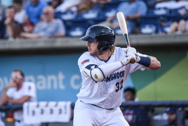 Travis Blankenhorn of the Pensacola Blue Wahoos