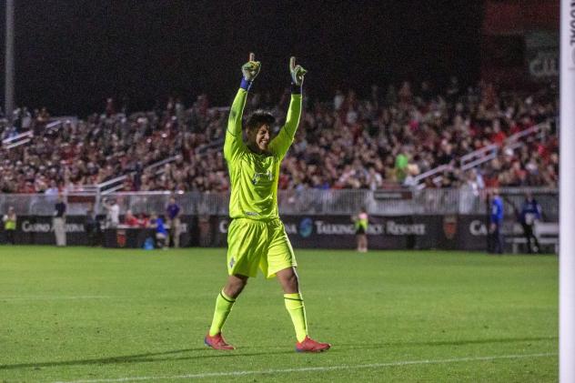 Colorado Springs Switchbacks FC goalkeeper Abraham Rodriguez