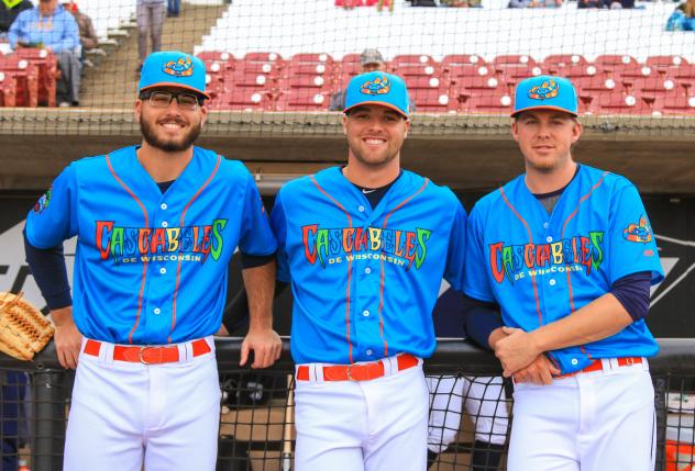 Wisconsin Timber Rattlers in their Cascabeles de Wisconsin uniforms