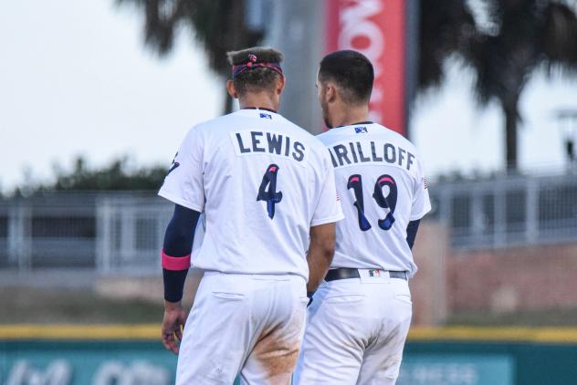 Royce Lewis and Alex Kirilloff of the Pensacola Blue Wahoos