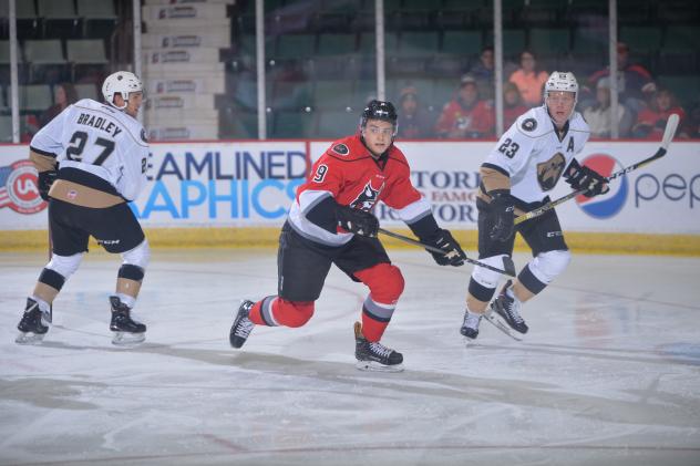 John Edwardh (center) with the Adirondack Thunder