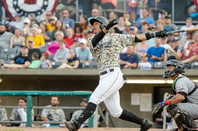 Outfielder Julio Rodriguez with the West Virginia Power