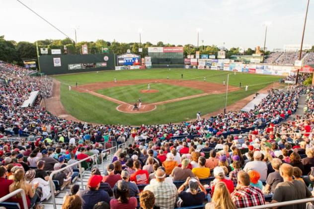 Fans pack Hadlock Field, home of the Portland Sea Dogs