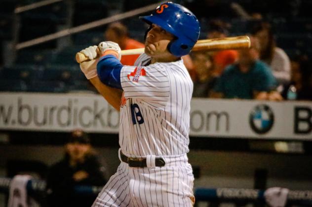 Danny Espinosa combined for three hits and three RBIs for the Syracuse Mets during Saturday's doubleheader