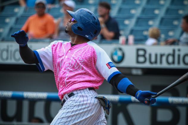 Rajai Davis hit a grand slam as part of a five-RBI performance on Sunday afternoon for the Syracuse Mets