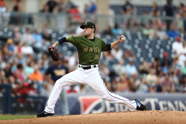 Nashville Sounds pitcher Joe Palumbo