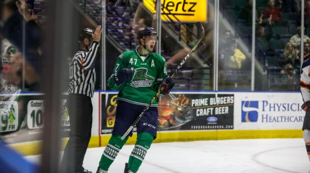 Florida Everblades defenseman Logan Roe