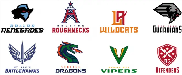 XFL team logos