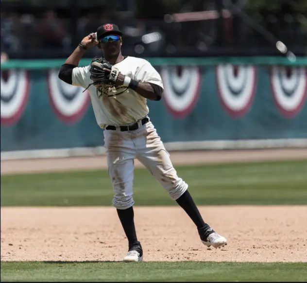 Visalia Rawhide third baseman Luis Alejandro Basabe