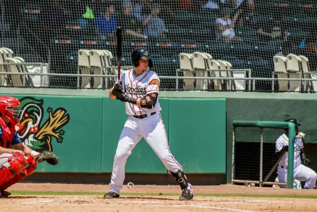 Down East Wood Ducks catcher Sam Huff