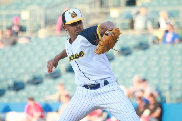 Harol Gonzalez allowed just four hits and one run in seven innings pitched on Friday night for the Syracuse Mets