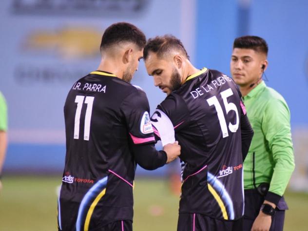 Irvin Raul Parra gave the Las Vegas Lights FC captain's armband to Bryan De La Fuente, who had suffered a torn ACL in preseason action